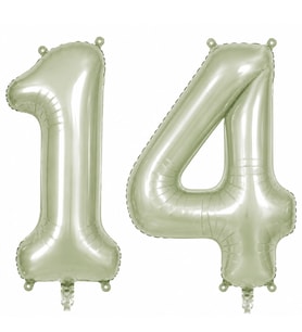 14 Rakam Folyo Balon Yeşil Rengi (76 cm)