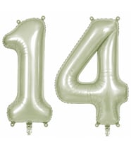 14 Rakam Folyo Balon Yeşil Rengi (76 cm)