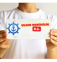 Kişiye Özel Logolu Retro Metal Tabela - Şirketlere Özel Nostaljik Ofis Kapı ve Duvar Levhası