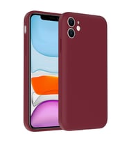 Apple iPhone 11 Uyumlu Kılıf Kamera Korumalı Kartlık Hazneli Zore Vitra Kapak (Mürdüm)