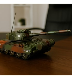 Dekoratif Metal Askerî Tank – 34 x 10 cm  El Yapımı Retro Masa Üstü Süs ve Koleksiyon Ürünü (Karışık)