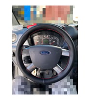 DİKİŞLİ DİREKSİYON KILIFI DAMARLI DERİ KIRMIZI DİKİŞLİ FORD TRANSİT İÇİN HIZLI KARGO