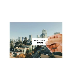 Matcha Çayı Etiketi Çay Şekilli Mat Sticker Matcha Tea 5.3x2.5 Cm (40 Adet)