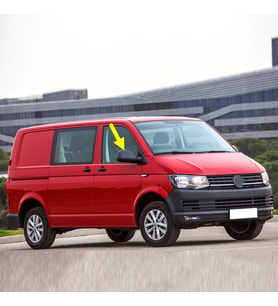 VW Transporter T6 2016-2019 Sağ Dış Ayna Üst Kapağı Siyah 7E1857528F