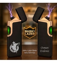 İsme Özel Premium Şarjlı Çakmak - Çift Yön Baskı Opsiyonu- Aslan Kurt Kartal Logo Seçenekleriyle