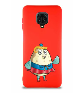 Xiaomi Redmi Note 9 Pro Soft Premier Kapak Bayan Puff Tasarımlı Silikon Kılıf - Kırmızı (Şeffaf)