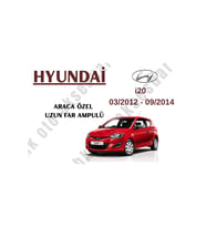 Hyundai i20 03/2012 - 09/2014 Araca Özel Uzun Far Ampulü h7