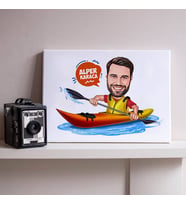 Kanocu Erkek Karikatürlü Kanvas Tablo