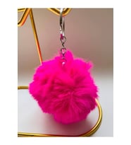 Yumuşak Pembe Ponpon Anahtarlık ve Çanta Aksesuarı, Tüylü Peluş Süs