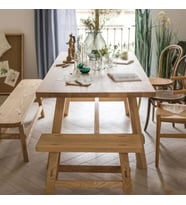 Ahşap Doğal Kütük Yemek / Toplantı / Çalışma Masası