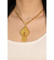 PÜSKÜLLÜ HİNT İŞİ KOLYE 22 AYAR A074131