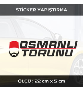 osmanlı torunu etiket sticker -2adet çıkartma araba motosiklet kask atv tablet pc buzdolabı otomobil bilgisayar uyumlu