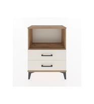 Arges Komodin Tek Raflı 2 Çekmeceli 60x30x80 Çam-Aytaşı