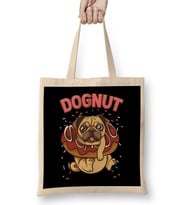 Dognut Cute & Funny Dog Donut Pun Bez Çanta Uzun Saplı