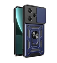 Xiaomi Redmi Note 13 Pro Plus Kılıf Pars Lens Yüzüklü Silikon - Lacivert