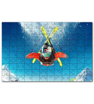 Cakapuzzle Uçan Kayakçı Sipor Puzzle Yapboz MDF (Ahşap) (120 Parça)