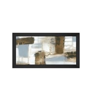 Soyut Şekiller Motifli Kanvas Tablo 50 x 70 cm Siyah Çerçeve
