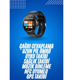 Amoled Ekran Metal Deri Silikon Kordonlu Uyku Takibi