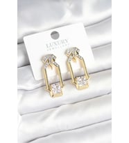 Pirinç Gold Renk Vintage Kadın Küpe 5886 - SSSSSS8088-7950
