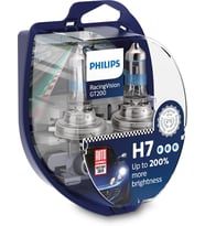 Philips Racingvision Gt200 H7 Far Ampulü+200%, Çift Set (Çok Renkli)