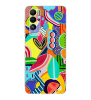 PrintiFy Tecno Pova Neo ile Uyumlu Retro Color 6  Kamera Korumalı Şeffaf  Kılıf