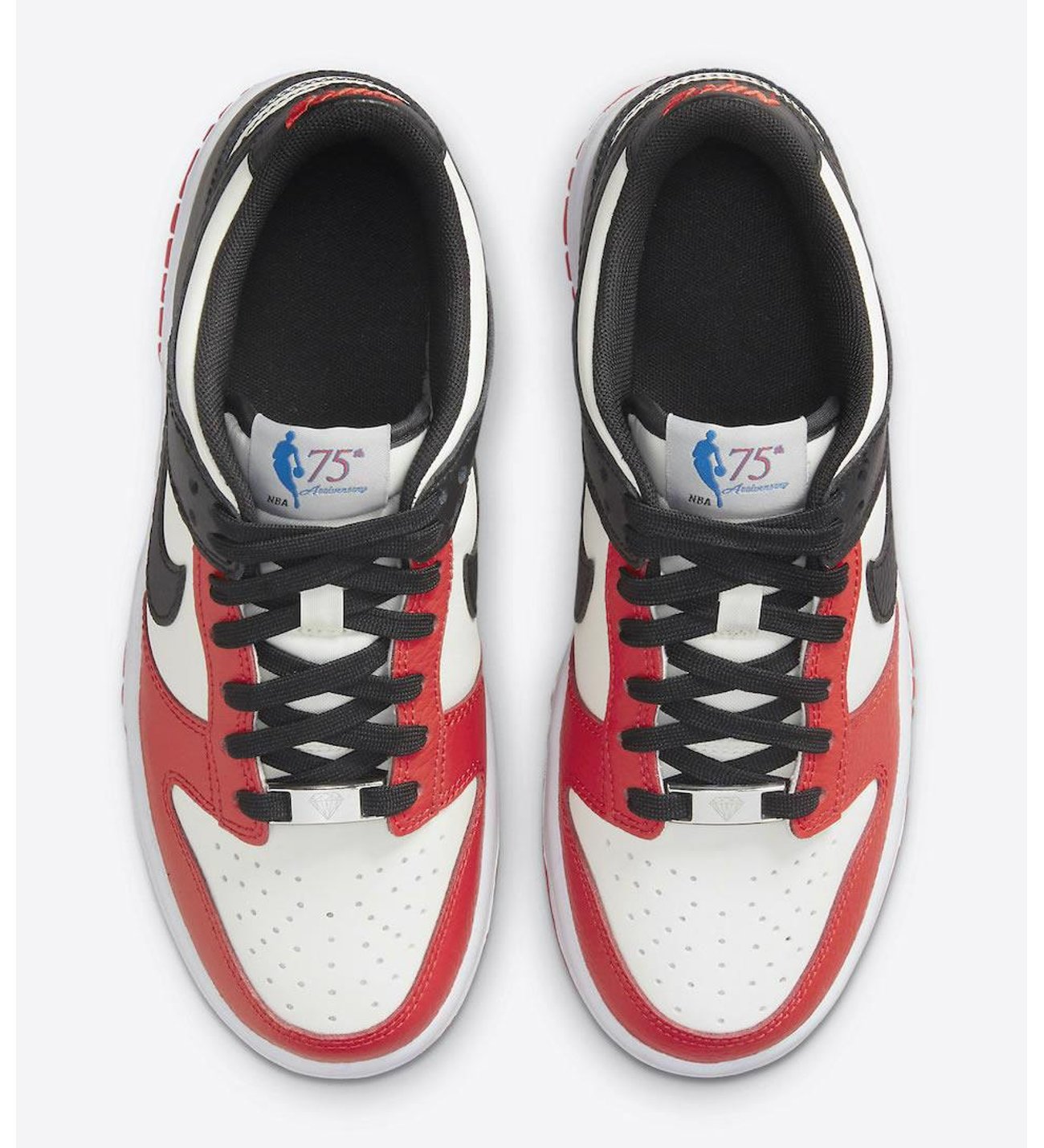 Nike Dunk Low EMB NBA 75th Anniversary Chicago DD3363-100 Erkek