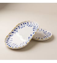 GÜRAL PORSELEN Bilbao Limon 2li 25x15 cm Kayık Tabak Seti 63292