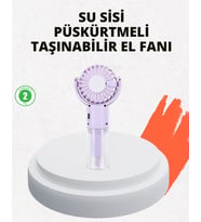 Mey İthalat® Sessiz Çalışan Şarjlı Su Buharlı Portatif Vantilatör