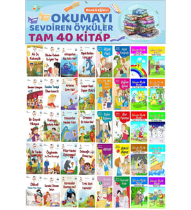 1.Sınıflar İçin Renkli Eğitici Okumayı Sevdiren Hikayeler (40 Kitap)