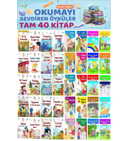 1.Sınıflar İçin Renkli Eğitici Okumayı Sevdiren Hikayeler (40 Kitap)