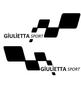 Giulietta sport Etiket Yapıştırma 30cmx11cm MMD218