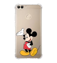 Huawei P Smart  Köşe Korumalı Antişok Kapak Mickey Mouse Tasarımlı Şeffaf  Kılıf