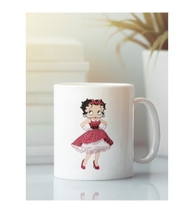 Beyaz Kupa Bardak Betty Boop