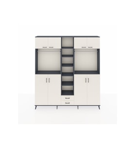 Arges Gardrop 14 Raflı 2 Çekmeceli 2 Askılı 220x30x243 Antrasit-Aytaşı