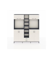Arges Gardrop 14 Raflı 2 Çekmeceli 2 Askılı 220x30x243 Antrasit-Aytaşı