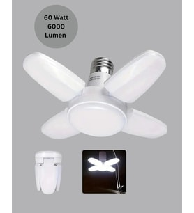 Yüksek Işık Güçlü LED Ampül 4 Kollu Katlanır Pervane Tasarım