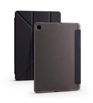Samsung Galaxy Tab S6 Lite P610 Kılıf Kalem Bölmeli Standlı Ön Arka Tam Koruma Katlanabilir Uyku Modlu Kılıf Tri Folding (Siyah)