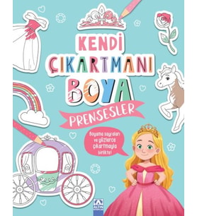Kendi Çıkartmanı Boya - Prensesler