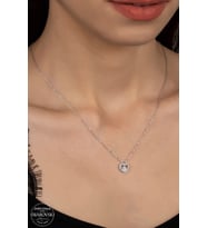 SWAROVSKİ CRYSTAL KALP  925 AYAR GÜMÜŞ KOLYE
