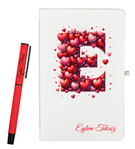 Kişiye Özel Anneye Hediye Defter ve Kalem Hediye Seti