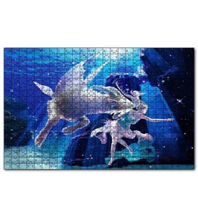 Cakapuzzle Perisi ve Koç Burcu Görseli Puzzle Yapboz MDF (Ahşap) (120 Parça)