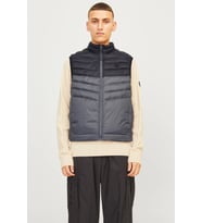 Jack & Jones Erkek Kapüşonsuz Şişme Yelek - 12258457  (Açık Gri)