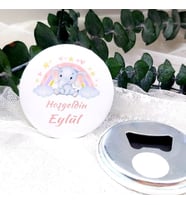 15 Adet Gokkuşak Sevimli Fil Baskılı Kız Bebek Açacak Magnet Hediyelik-