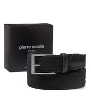 Pierre Cardin Örgü Erkek Kemer (En 3,5 cm) PC1745 (Siyah)