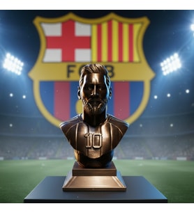 Riva Self Efsane 10 Numara Messi Dekoratif Heykel - Koleksiyonluk Masaüstü Aksesuarı (Bronz)