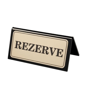 Rezerve Yazısı Akrilik Altlıklı (Gümüş)