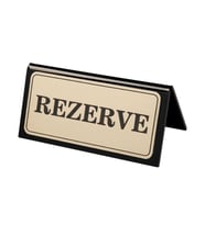 Rezerve Yazısı Akrilik Altlıklı (Gümüş)