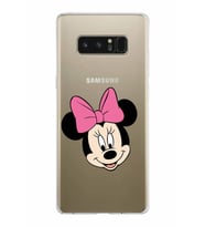 Samsung Galaxy Note 8 Kapak Minnie Mouse Tasarımlı Şeffaf Silikon Kılıf
