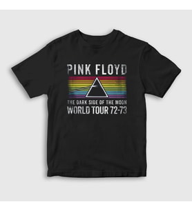 Presmono Unisex Çocuk Siyah World Tour Pink Floyd T-Shirt 342399tt