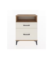 Arges Komodin Tek Raflı 2 Çekmeceli 60x30x80 Çam-Aytaşı